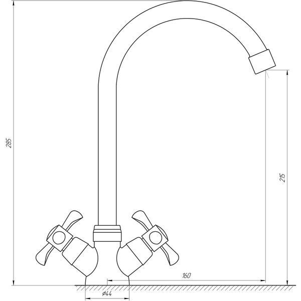 Змішувач для кухні DOMINO DK-H1-2N-GREEN 11731 фото
