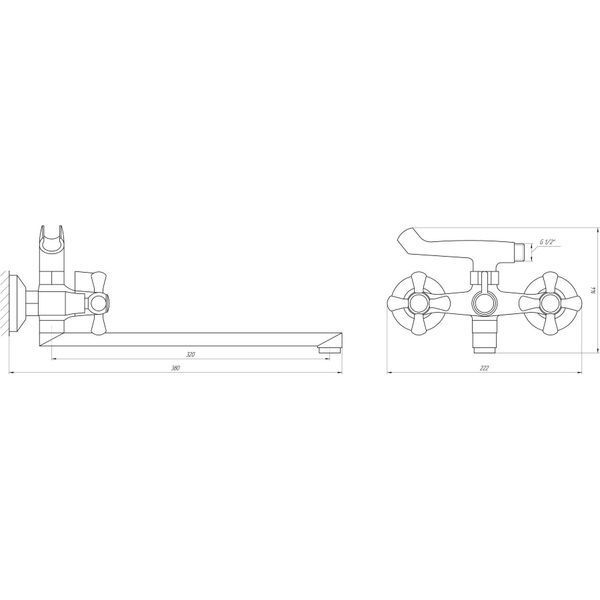 Змішувач для ванни DOMINO DBF-227-35MEC-CRUIZE 17656 фото
